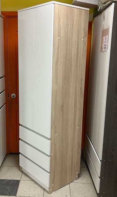 Шкаф "Норд 3" 2-х створчатый с ящиками сонома/белый фото 1