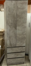 Шкаф "Норд-3" 2-х створчатый с ящиками цемент