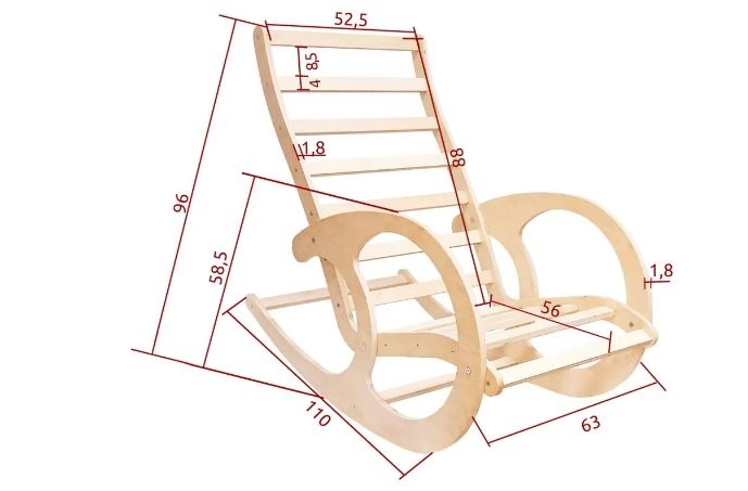 Кресло-качалка без шлифовки фото 2