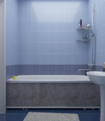 Экран д/ванной ПРЕМИУМ А (алюм. профиль) 1,5 серый фото 1