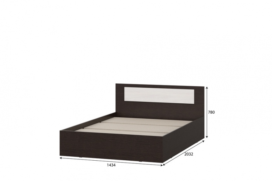 Кровать двойная с основанием "Виста 1" 1400 ДД фото 2